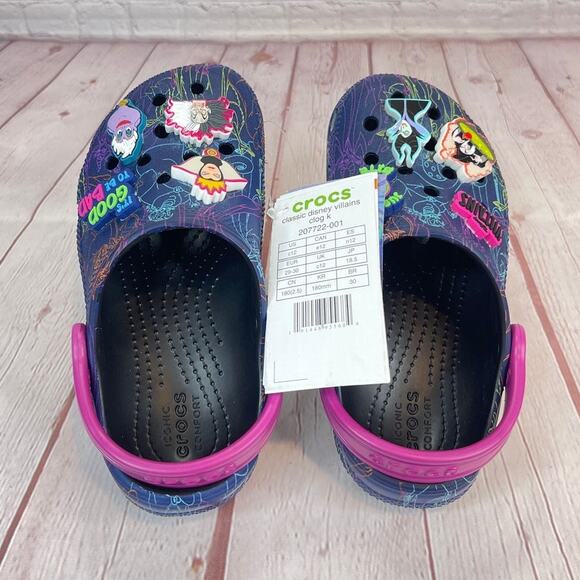 Crocs Classic x Disney Villains Clogs Kids Size 12 (207722-001) - Picture 8 of 10